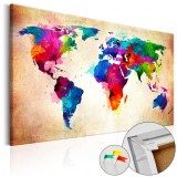Cumpara ieftin Tablou din plută - Colourful Ranger [Cork Map] 60x40 cm