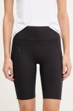 On pantaloni scurți de yoga Studio culoarea negru, uni, high waist, 1WF12550553
