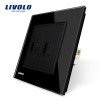 Priza dubla internet Livolo cu rama din sticla SmartElectro IntelligentHouse