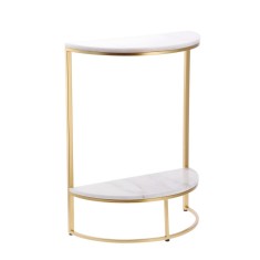 Consola fier auriu marmura 60 x 30 x 80 cm