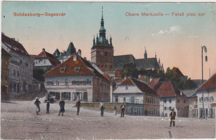 CP Sighisoara Segesvar Piata Mare Felso piac sor ND(1917)