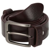 Curea Piele Naturala Cu Catarama Metal - Maro / 120cm