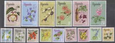 Timbre cu flori din Uganda foto