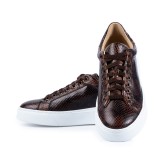 Sneakers barbati iguana grena din piele SK19