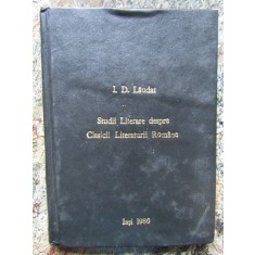 STUDII LITERARE DESPRE CLASICII LITERATURII ROMANE - I. D. LAUDAT AUTOGRAF
