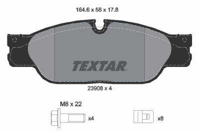 Set placute frana TEXTAR 2390801 foto