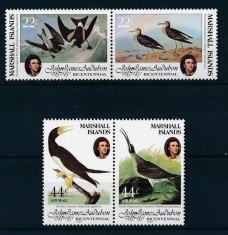 Marshall Islands 1985 - Pasari, fauna, Audubon, serie neuzata foto