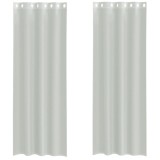 Cumpara ieftin Perdele Voile cu Oelii 2 buc Gri deschis 140x300 cm