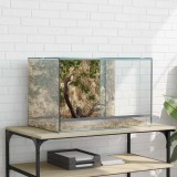 vidaXL Habită pentru reptile și amfibii Alb 60 x 40 x 40 cm Sticlă 42020391