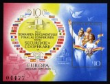 Romania MNH 1985 - 10 ani CSCE Helsinki- colita nedantelata - LP 1126, Nestampilat
