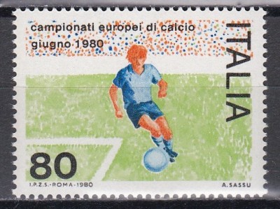 Italia 1980 - Campionatul European de Fotbal - Italia, MNH foto