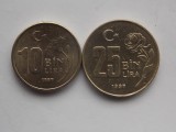 LOT 2 MONEDE 10, 25 BIN LIRA 1997 TURCIA