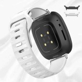 Curea din silicon compatibila cu Samsung Galaxy Watch8 44mm, Linen White