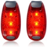 Set 2x Stop spate pentru bicicleta, 3 moduri de iluminare, impermeabil, 5.5 x 3 x 1.5 cm, gri