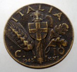 1.899 ITALIA WWII VITTORIO EMANUELE III 10 CENTESIMI 1943 R, Europa, Bronz-Aluminiu