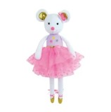 Cumpara ieftin Jucarie de plus muzicala Jemini Balerina - Soricel alb, 40 cm