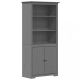 Cumpara ieftin Biblioteca "BODO", gri, 82x40x173 cm, lemn masiv de pin
