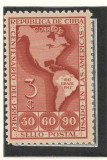 Cuba 1944 Mi 198 MNH - 100 de ani de timbre, Nestampilat