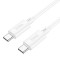 Cablu incarcare si Transfer date HOCO X88, USB TypeC - TypeC, 60W PD, 1m, Alb