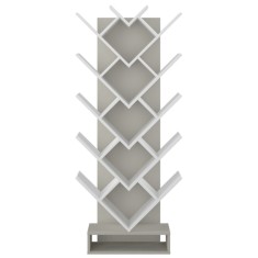 Biblioteca mdf gri alb Vevey 59x21.6x150 cm
