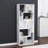vidaXL Bibliotecă, alb, 67x24x161 cm, lemn prelucrat 801877