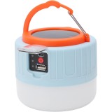 Lampa Portabila, Incarcare Solara + USB, Afisaj Inteligent al Bateriei, Raza de Actiune 32 mp, 6x9x11 cm, 3 Moduri, Alb