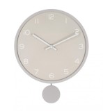 Ceas perete cu pendul taupe alb Bayron 30x5.5x39 cm