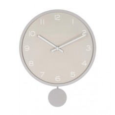 Ceas perete cu pendul taupe alb Bayron 30x5.5x39 cm
