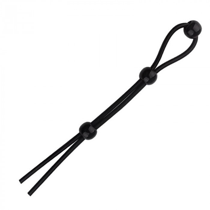 Inel penis Adjustable 3 Balls Black