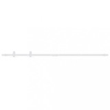 Set glisare usa mini pentru dulap, alb, otel carbon, 152 cm