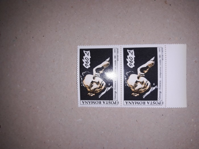 TIMBRE ROMANIA MNH-1995/LP1376-40 ANI DE LA MOARTEA G.ENESCU