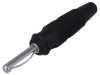 Mufă banană 4mm 16A neagră nichelată, HIRSCHMANN
