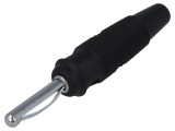 Mufă banană 4mm 16A neagră nichelată