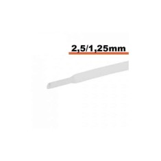Tub termocontractibil alb 2.5 mm/ 1.25 mm 0.5m