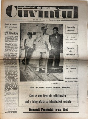 Cuvantul, nr. 30, 21-27 august 1990 foto