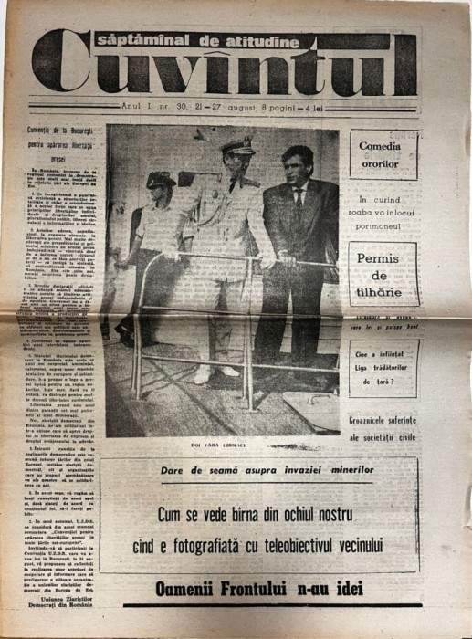 Cuvantul, nr. 30, 21-27 august 1990