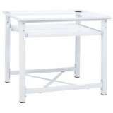 vidaXL Suport Mașină Spălat cu Raft Retractabil, Alb, Oțel, 60x56x52cm, 100kg