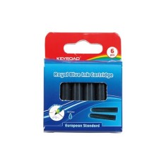 Patroane cerneala standard scurte,albastru,6 bucati set