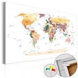 Cumpara ieftin Tablou din plută - World Map [Cork Map] 120x80 cm