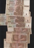 Zimbabwe 20000 dollars 2008 F-VF pret pe bucata