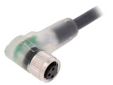 Cablu de conectare M8 &icirc;n unghi 2m 60VAC 4A PUR