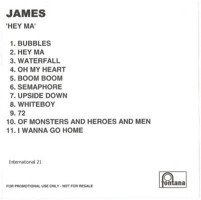 James - Hey Ma!, CDr foto