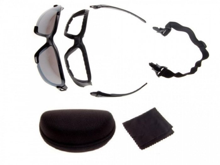 Ochelari moto, protectie UV cat. 3, toc inclus