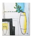 Cumpara ieftin Tablou pictat manual, Design minimalist, 60x50cm ulei pe panza, gata de agatat pe perete