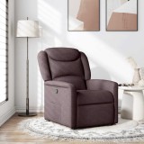 vidaXL Fotoliu rabatabil, maro &icirc;nchis, material textil