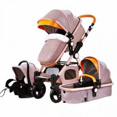 Carucior Multifunctional 3in1 JU Golden Baby T800 Bej foto