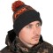 Caciula Fox Collection Bobble Black &amp; Orange, Marime Univ.
