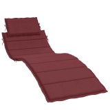 Cumpara ieftin Perna de sezlong, melanj rosu vin, 186x58x4 cm textil