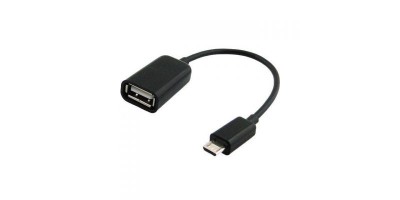 Cablu OTG microUSB mama- USB A tata foto