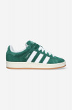 adidas Originals sneakers din piele &icirc;ntoarsă Campus 00s culoarea verde H03472